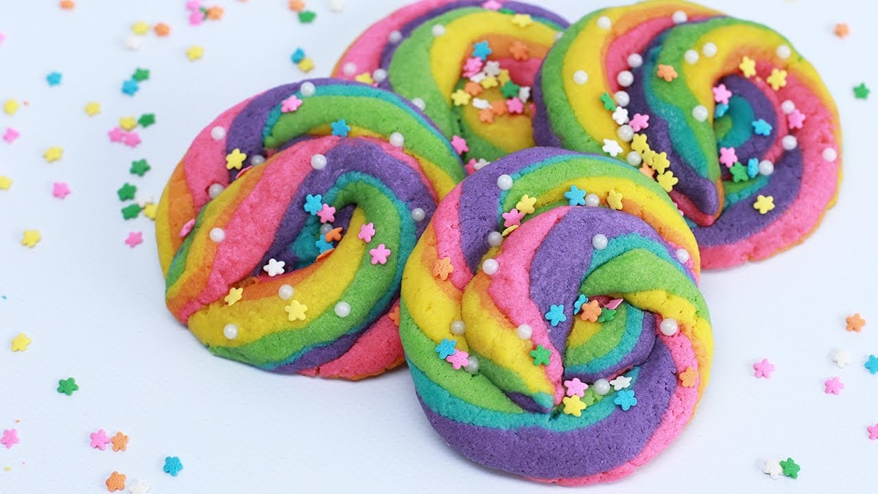 Unicorn Rainbow Poop Cookies