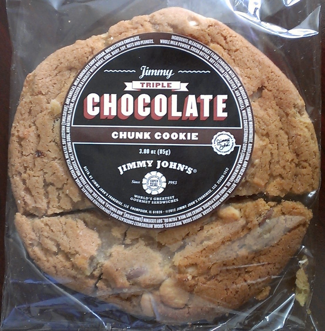 ValÊ¼s Galorious Galaxy  Jimmy John's Triple Chocolate Chunk Cookie