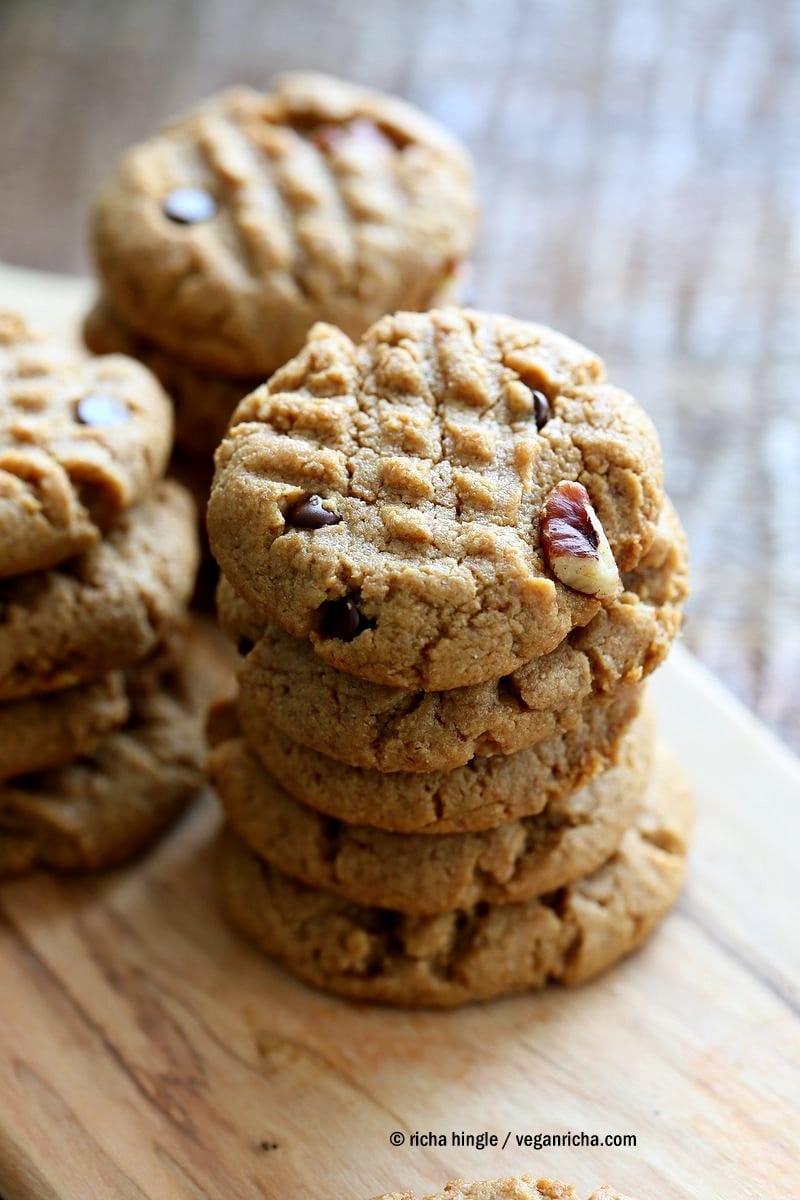 Vegan Peanut Butter Cookies With Pecans