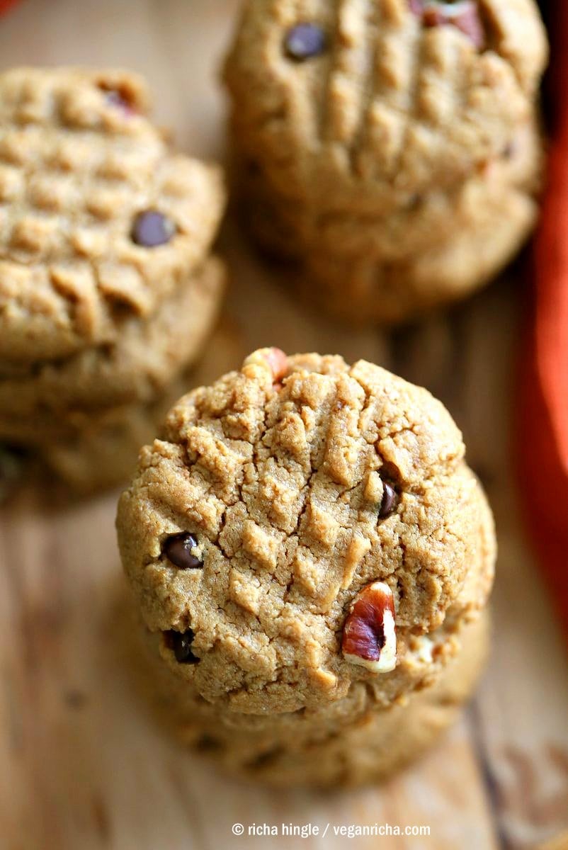 Vegan Peanut Butter Cookies With Pecans