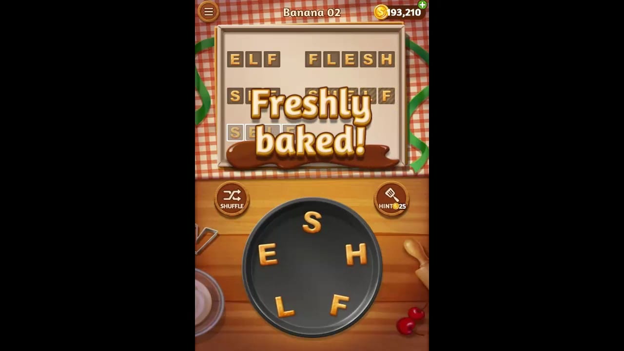 Word Cookies Banana Pack Level 2 Answers