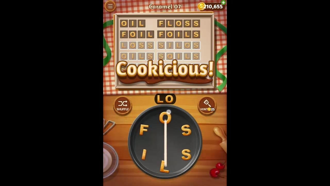 Word Cookies Caramel Pack Level 7 Answers