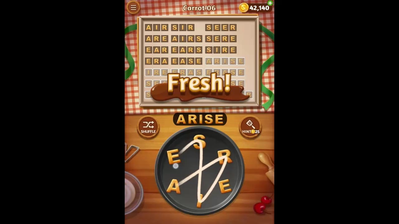 Word Cookies Carrot Pack Level 6 Answers
