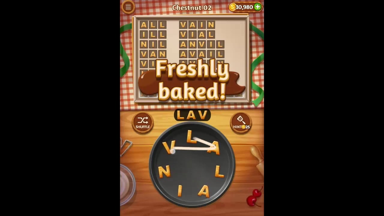 Word Cookies Chestnut Pack Level 2 Answers