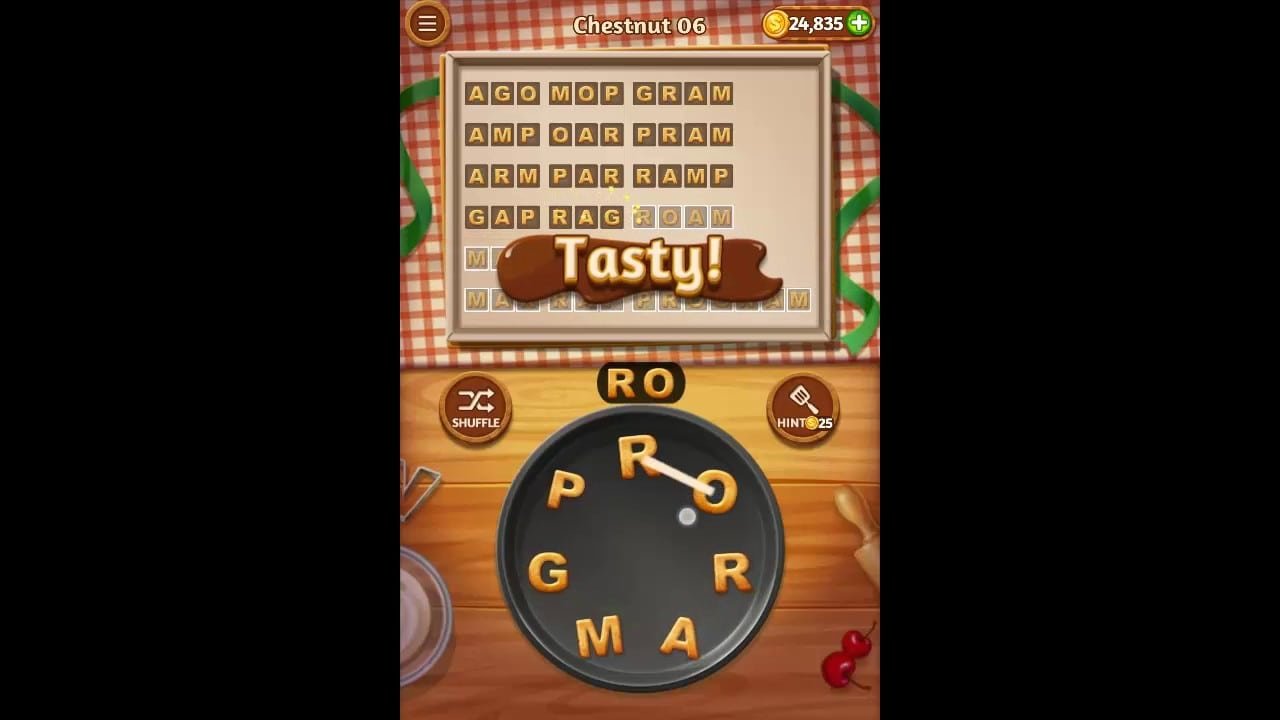 Word Cookies Chestnut Pack Level 6 Answers