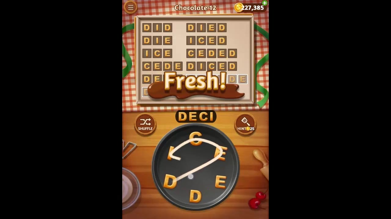 Word Cookies Chocolate Pack Level 12 Answers
