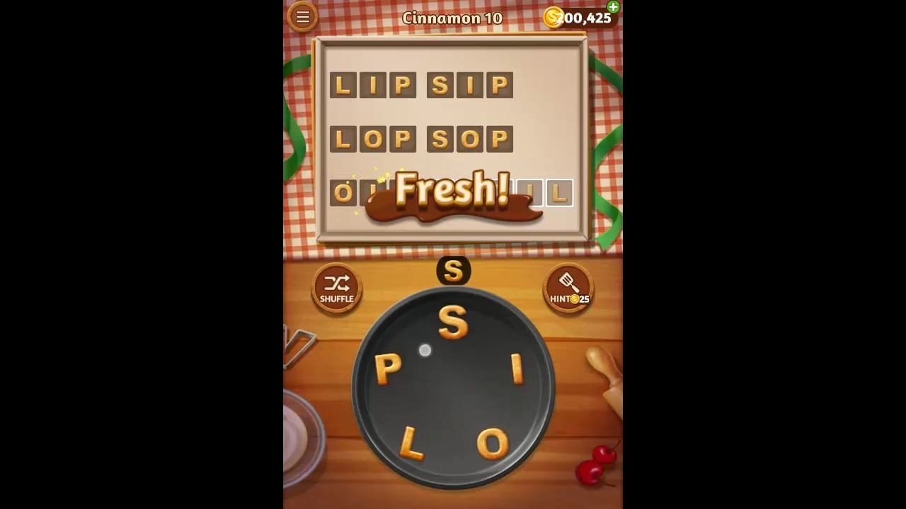 Word Cookies Cinnamon Pack Level 10 Answers