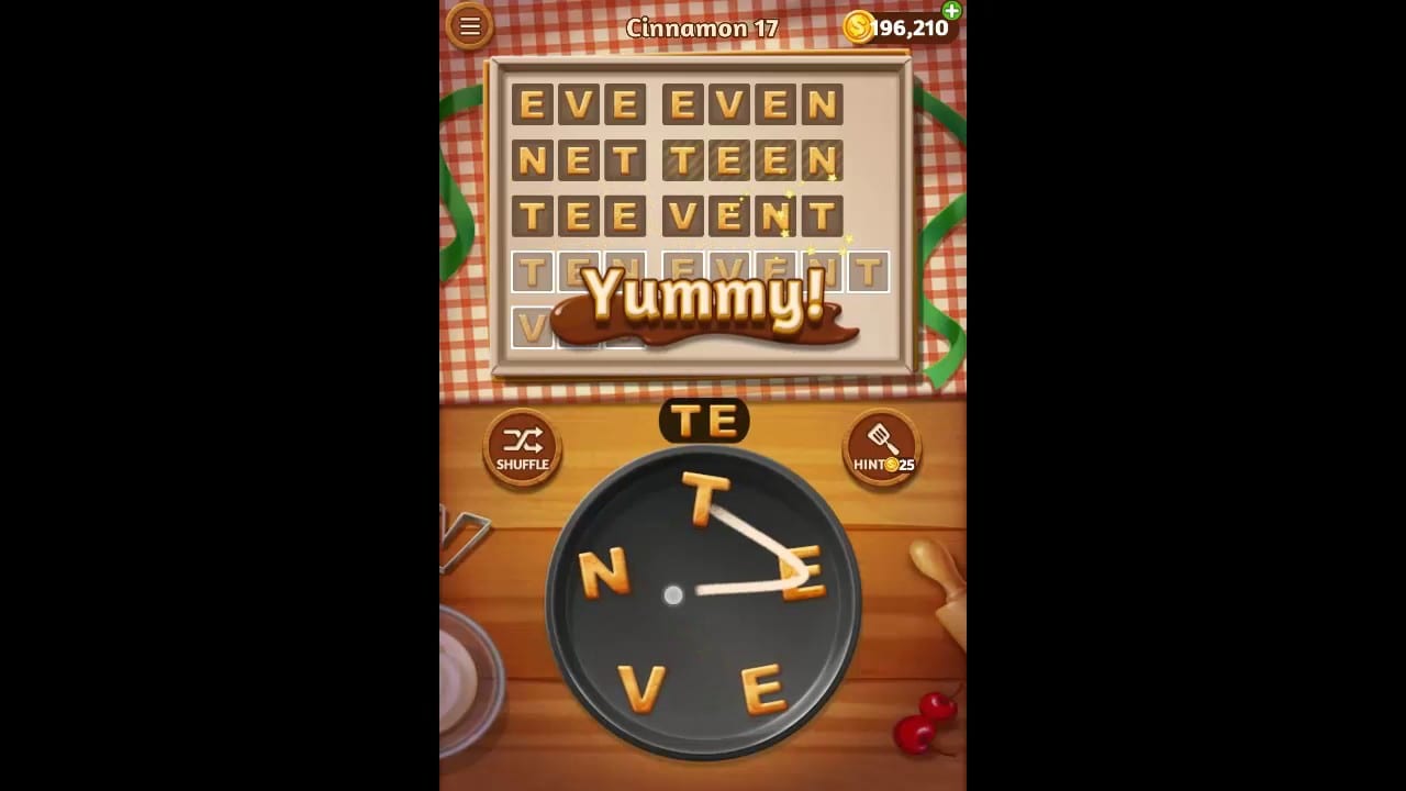 Word Cookies Cinnamon Pack Level 17 Answers