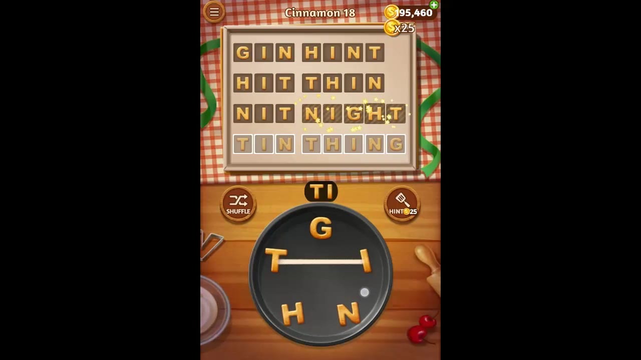 Word Cookies Cinnamon Pack Level 18 Answers