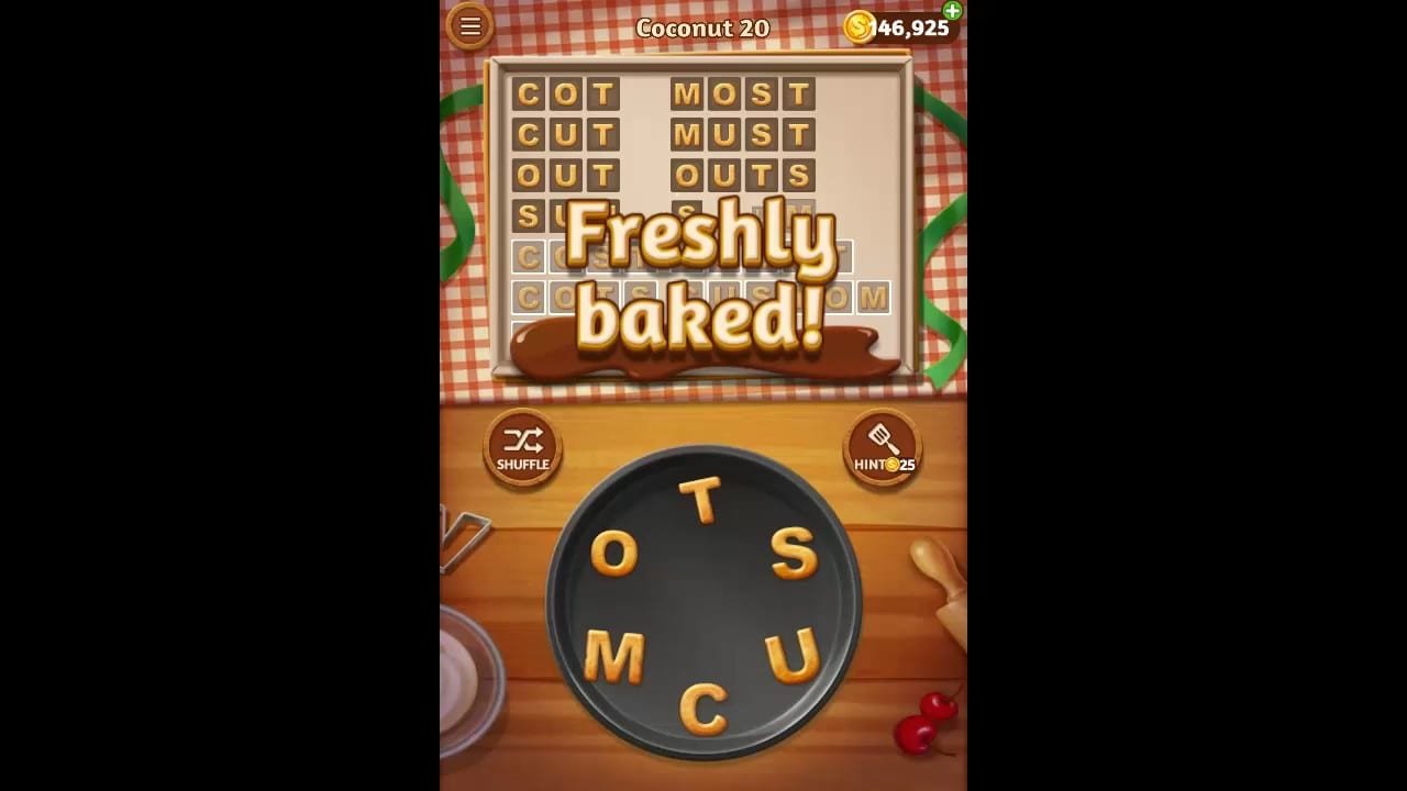 Word Cookies Coconut Pack Level 20 Answers