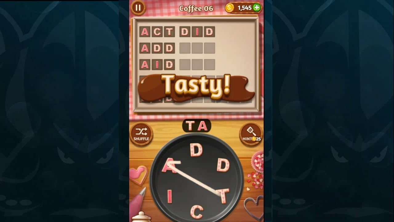Word Cookies Coffee Level 6 Solved Second Playthrough