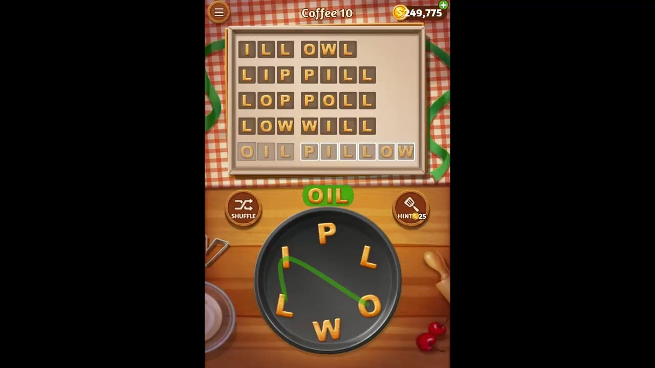 Word Cookies Coffee Pack Level 10 Answers
