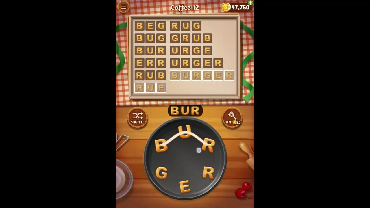 Word Cookies Coffee Pack Level 12 Answers