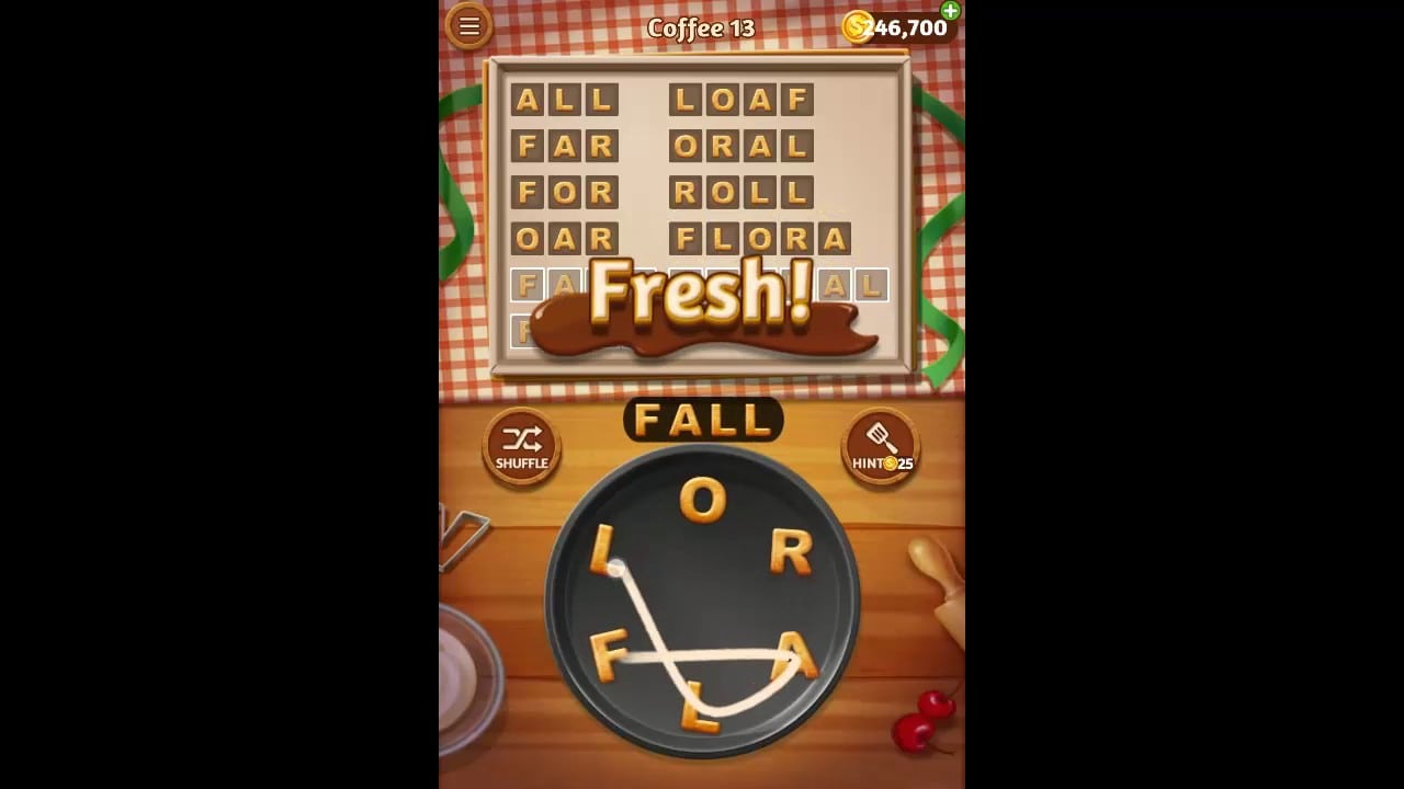 Word Cookies Coffee Pack Level 13 Answers