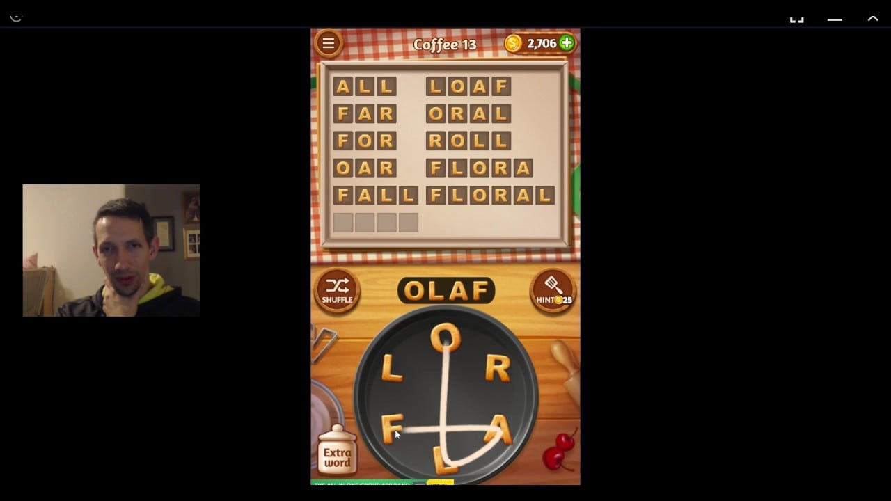 Word Cookies, Commis Chef, Coffee Level 13