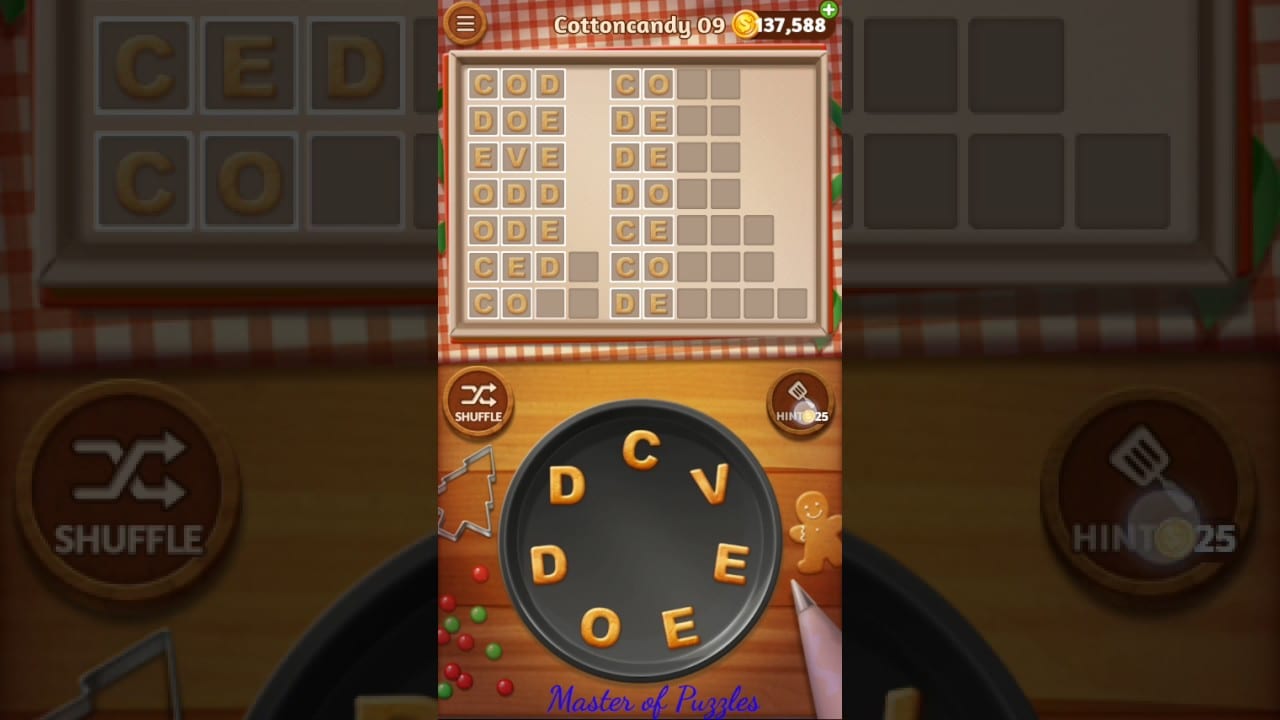 Word Cookies Cottoncandy Level 9 Celebrity Chef Solved