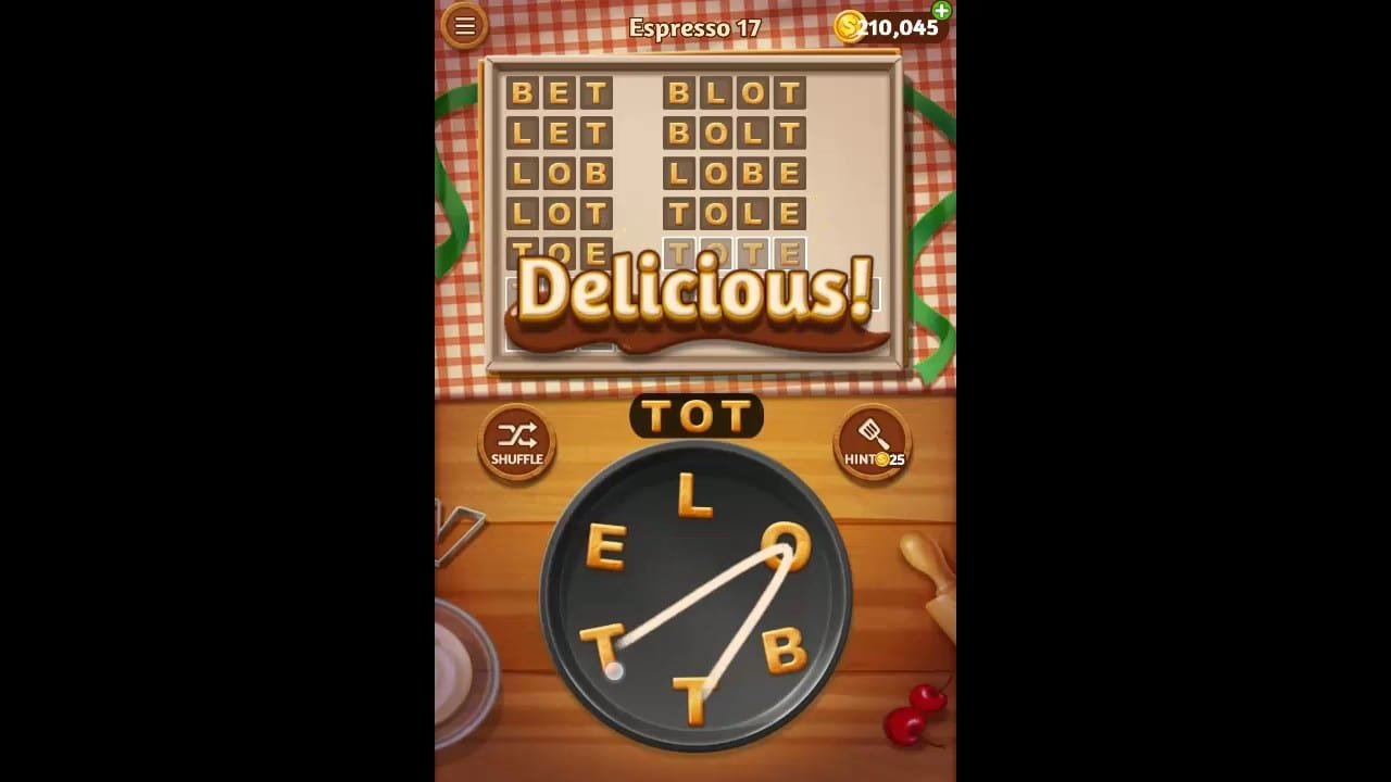 Word Cookies Espresso Pack Level 17 Answers
