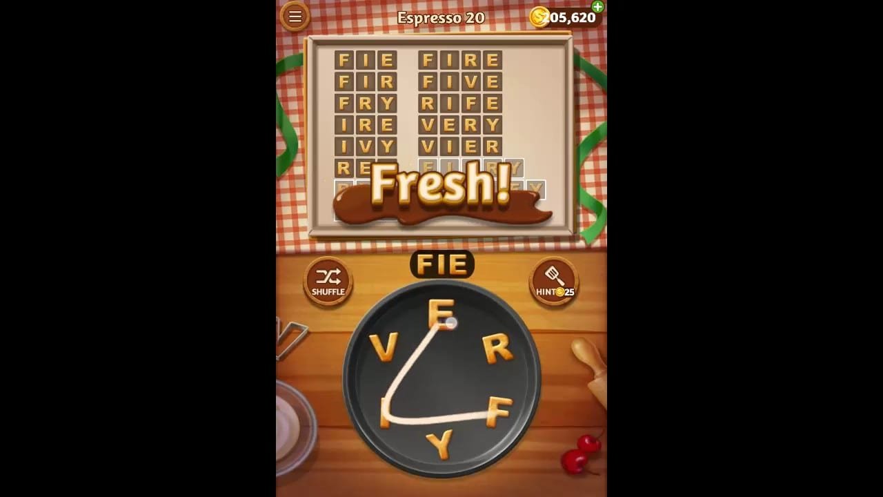 Word Cookies Espresso Pack Level 20 Answers