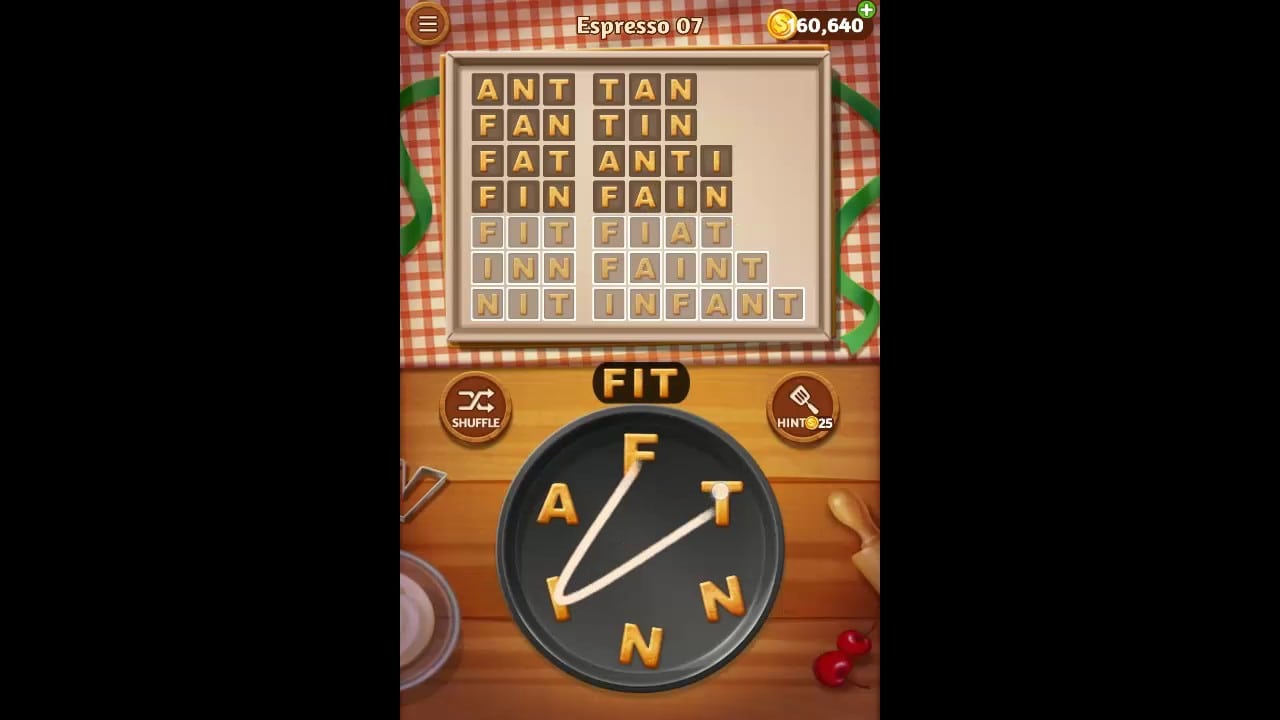 Word Cookies Espresso Pack Level 7 Answers