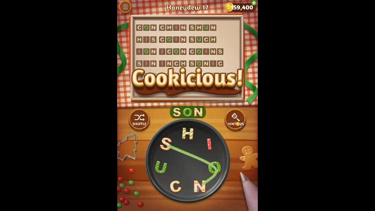 Word Cookies Honeydew Pack Level 17 Answers