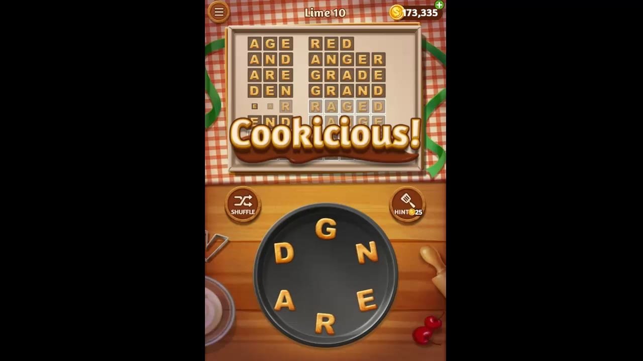 Word Cookies Lime Pack Level 10 Answers