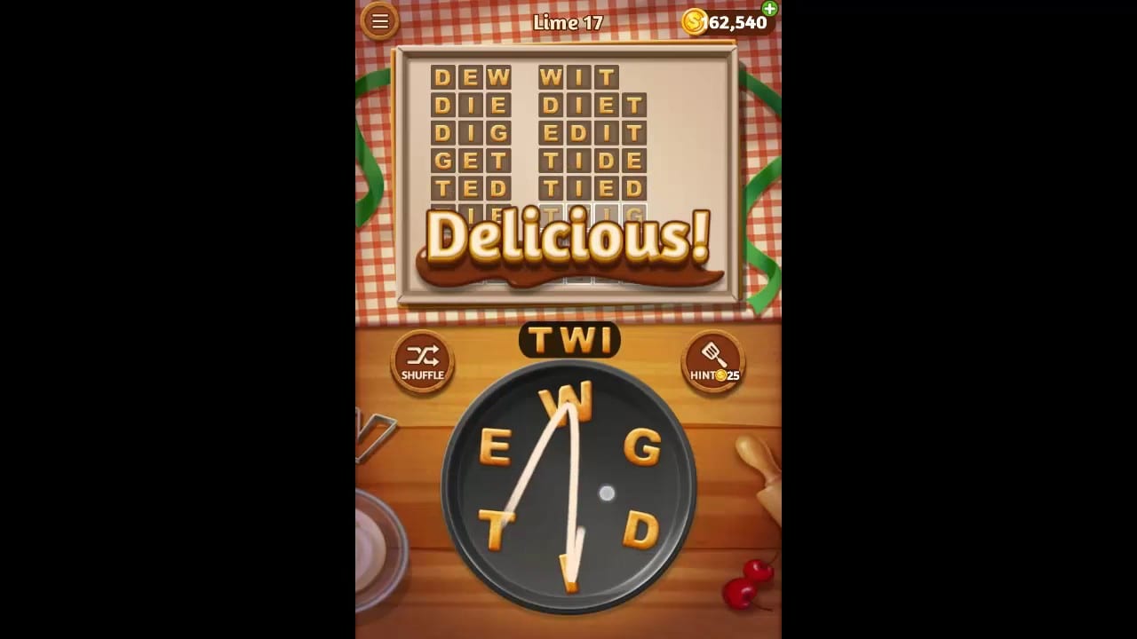 Word Cookies Lime Pack Level 17 Answers