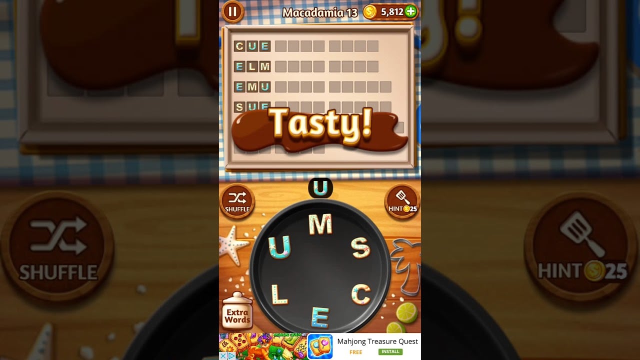 Word Cookies Macadamia 13