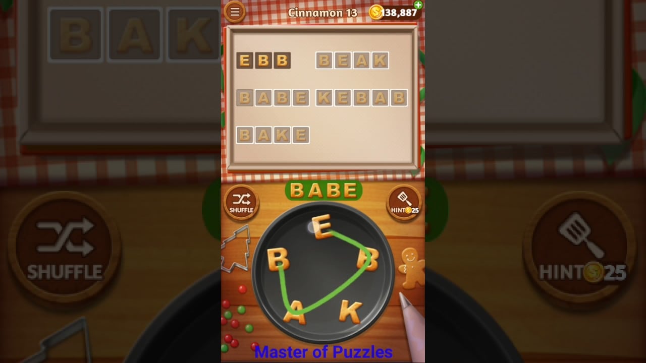 Word Cookies New Cinnamon Level 13 Novice Chef Solved