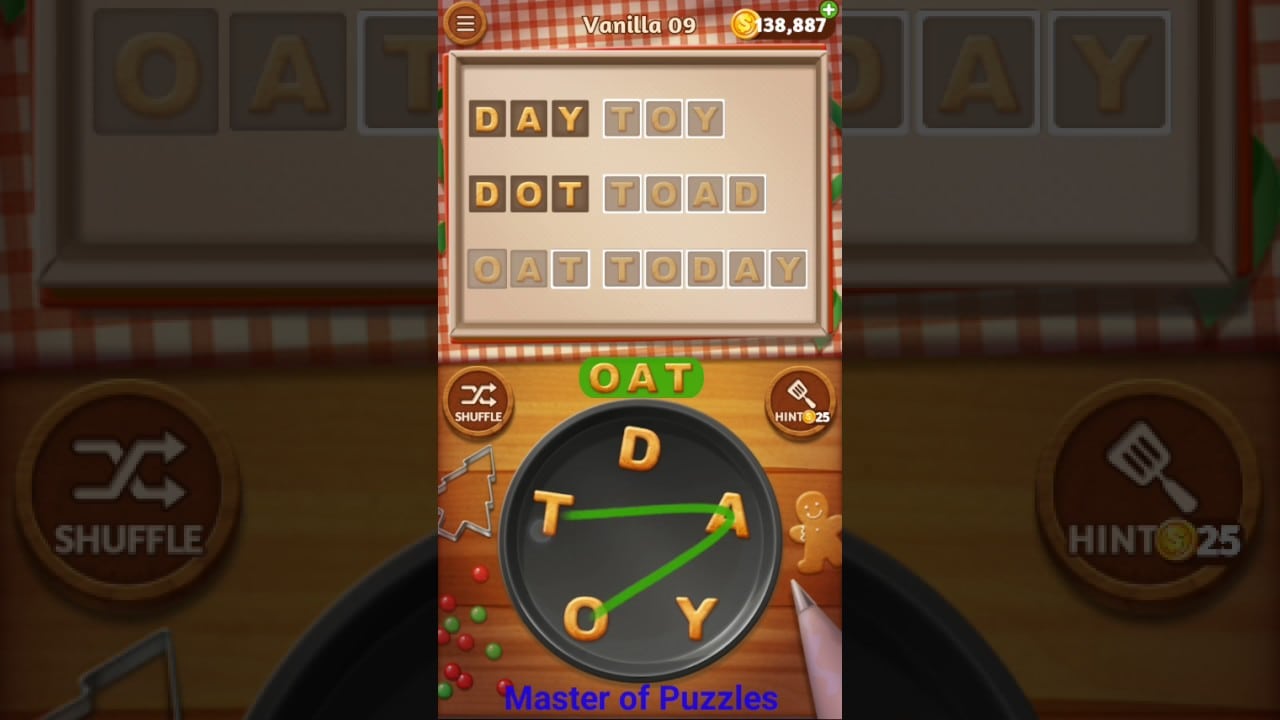 Word Cookies New Vanilla Level 9 Novice Chef Solved