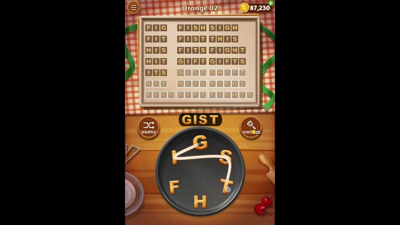 Word Cookies Orange Pack Level 2 Answers