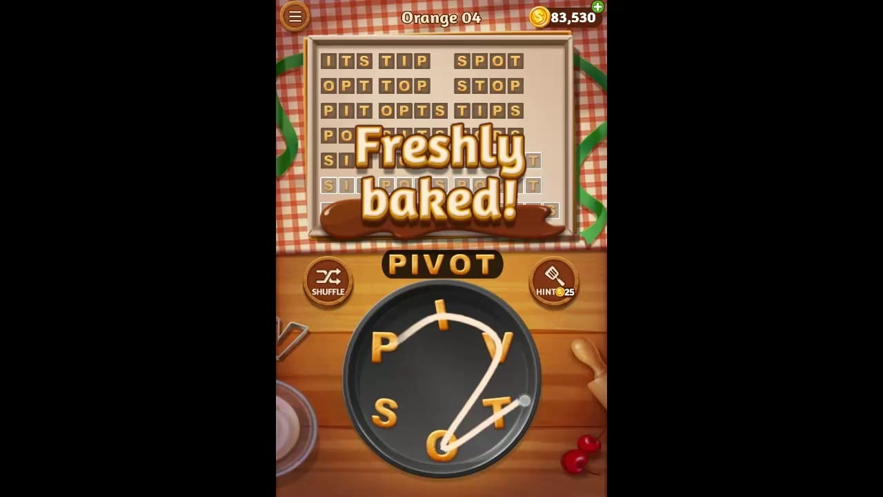 Word Cookies Orange Pack Level 4 Answers