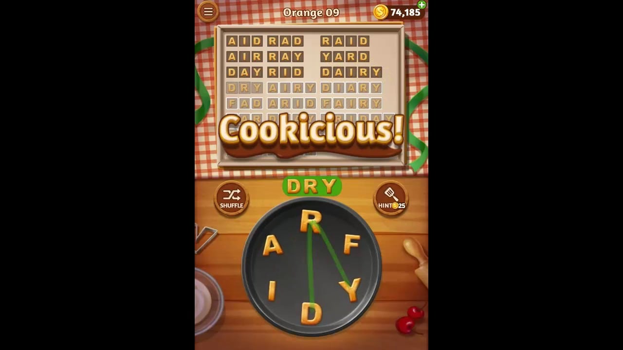 Word Cookies Orange Pack Level 9 Answers