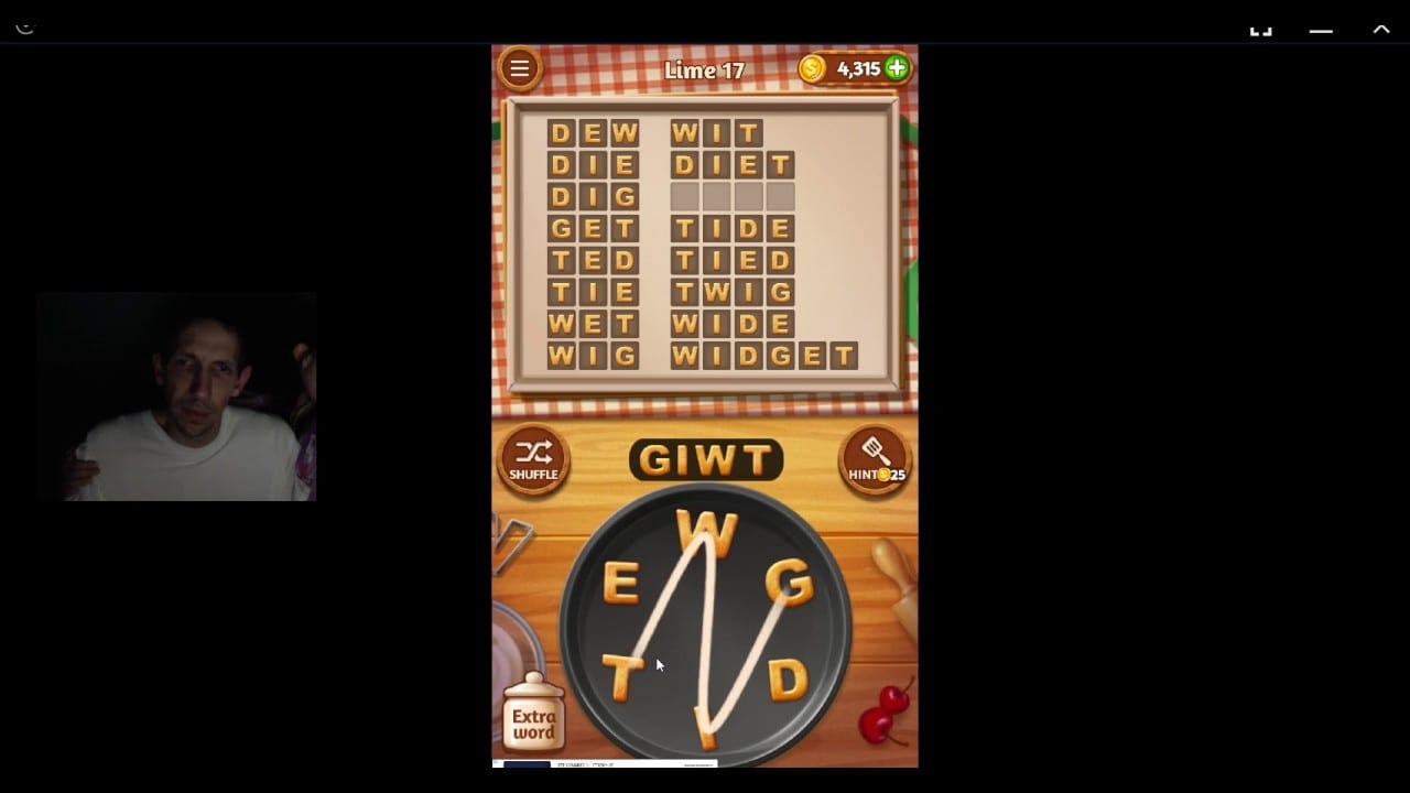 Word Cookies, Pastry Chef, Lime Level 17