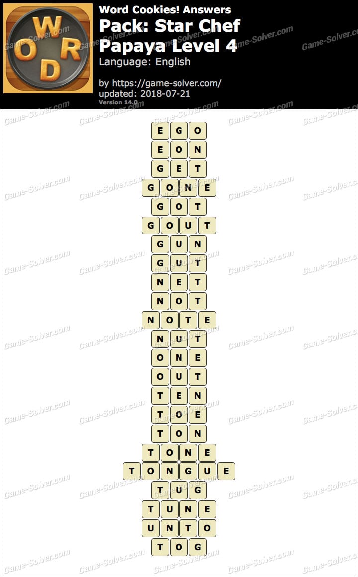 Word Cookies Star Chef