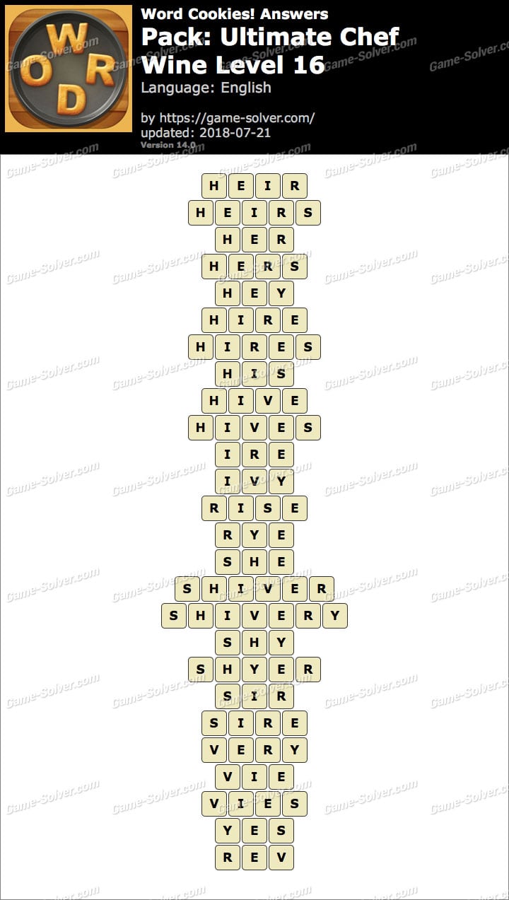 Word Cookies Ultimate Chef
