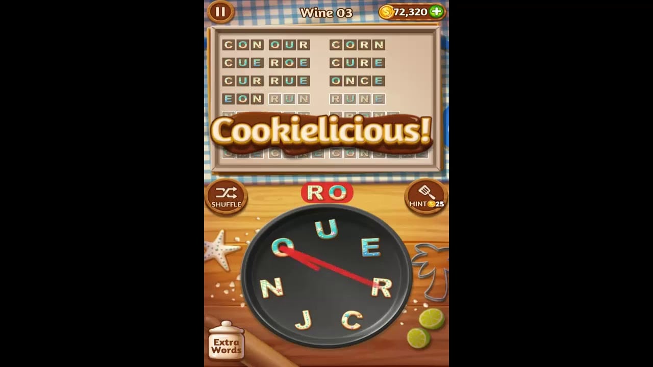 Word Cookies Wine Pack Level 3 Answers