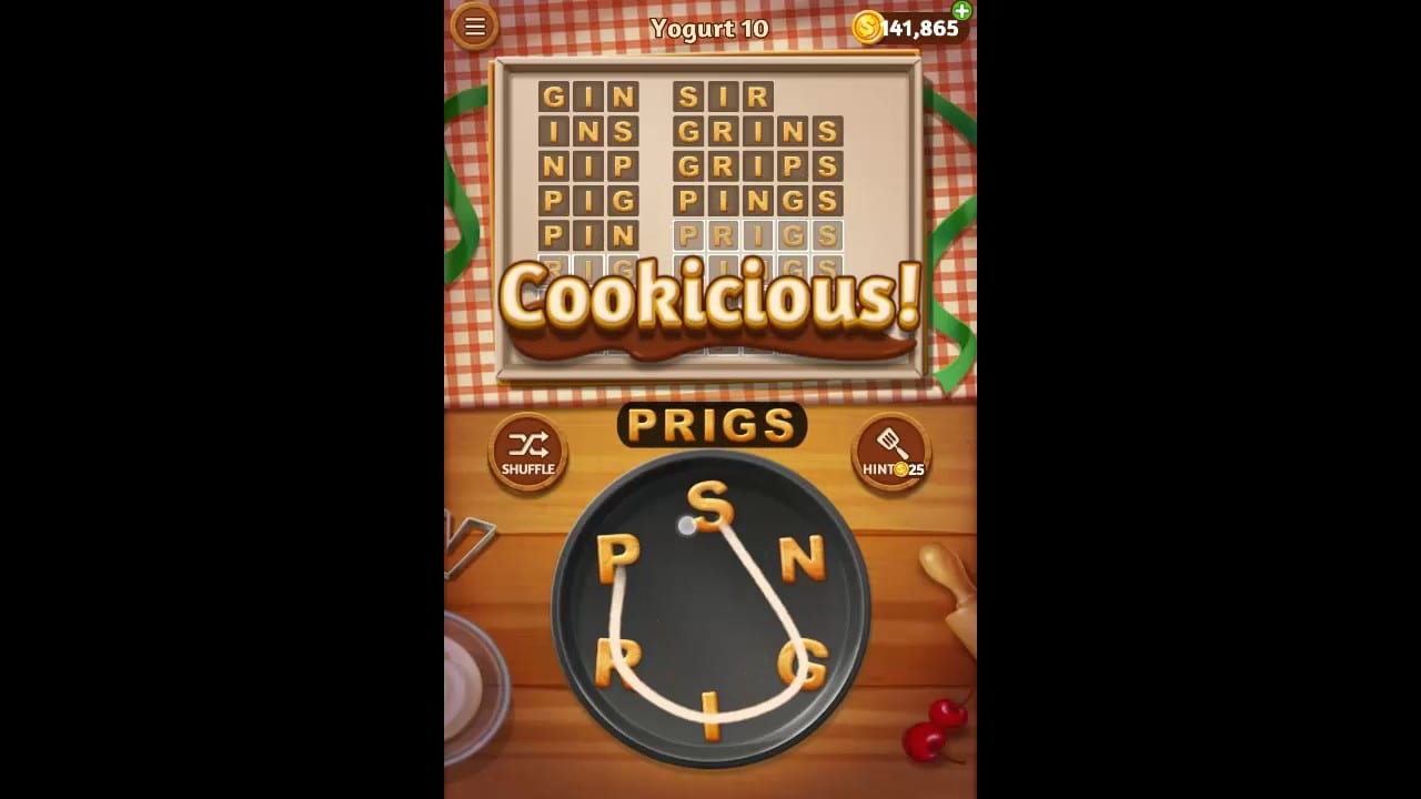 Word Cookies Yogurt Pack Level 10 Answers