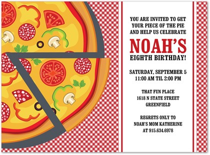 Blank Pizza Party Invitation