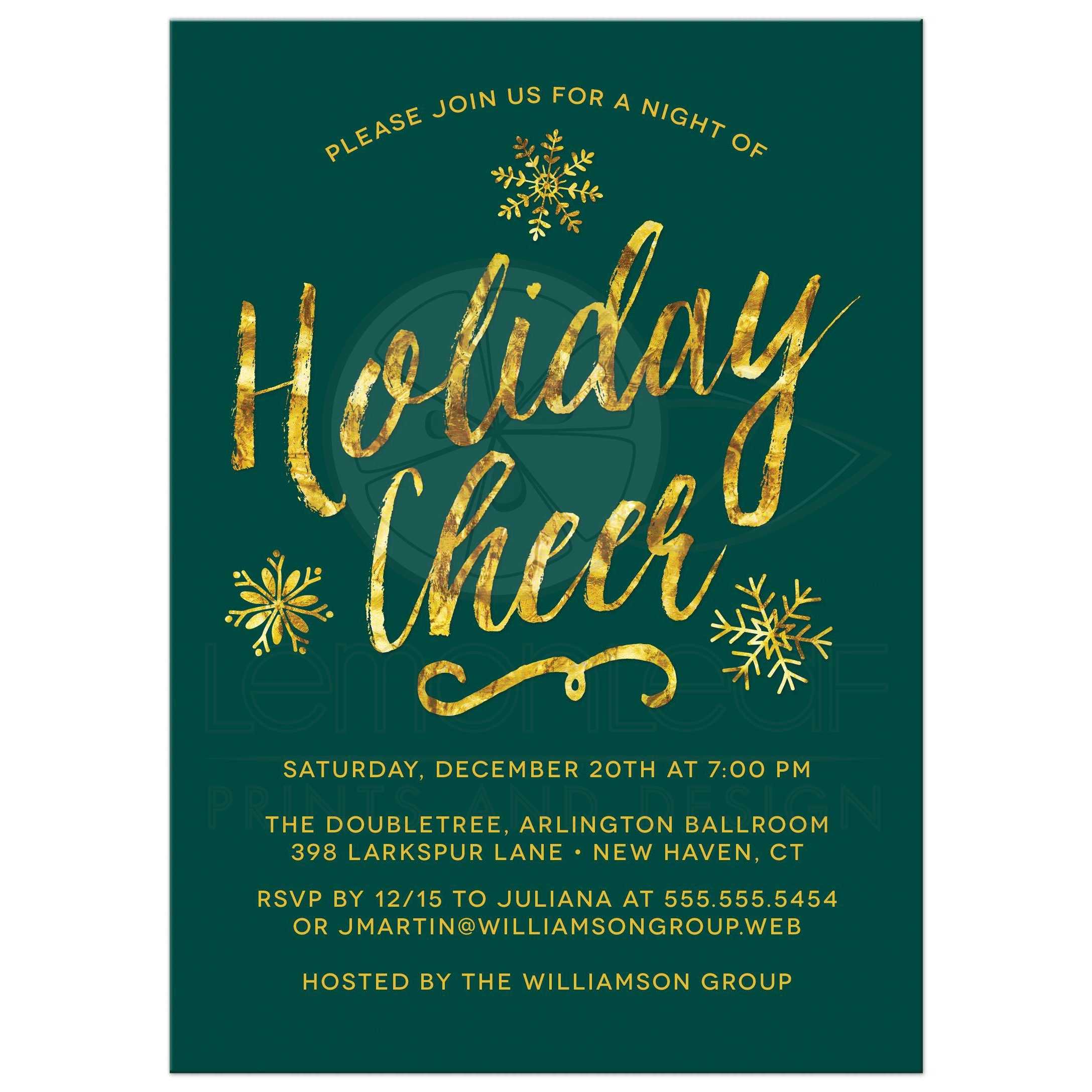 Work Holiday Party Invite