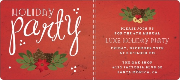 Sample Holiday Party Invitations