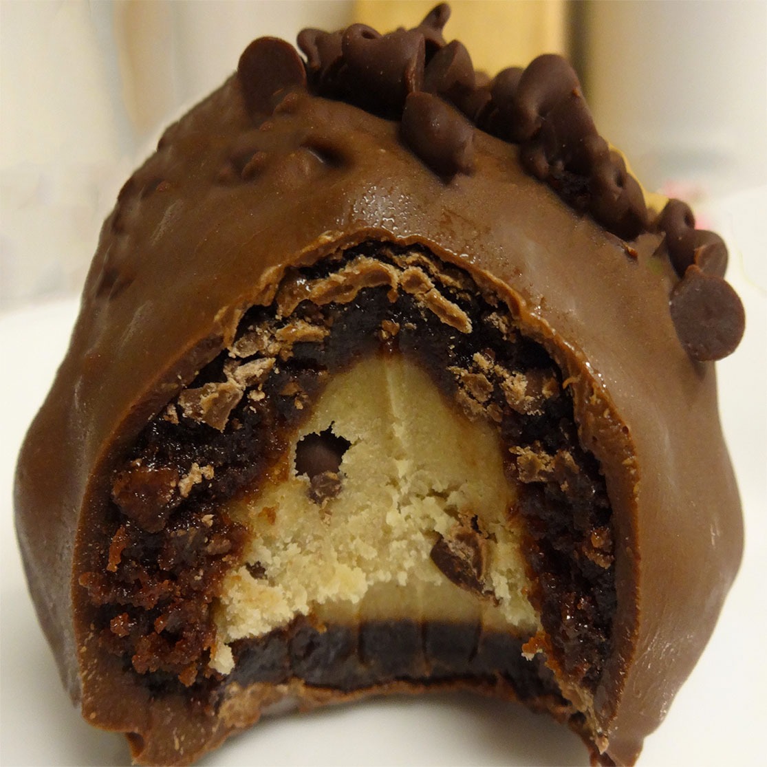 Chocolate Chip Cookie Dough Brownie Bombs
