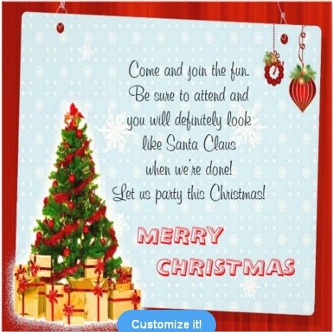 Christmas Party Wording