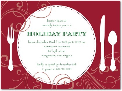 Holiday Work Party Invite