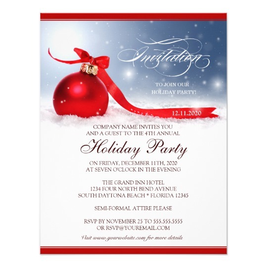 Corporate Holiday Party Invitation Template Unique With Corporate