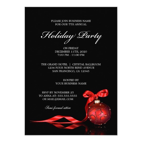 Work Holiday Party Invite