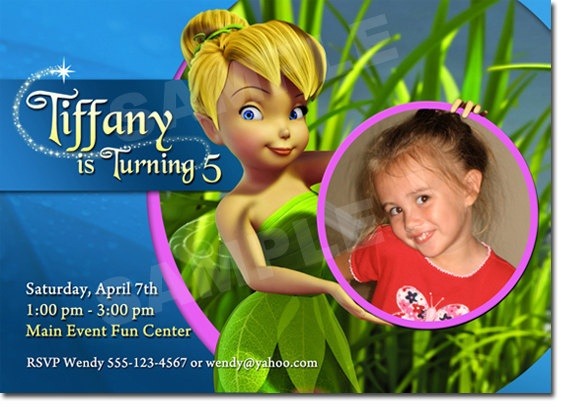 Custom Tinkerbell Invitations