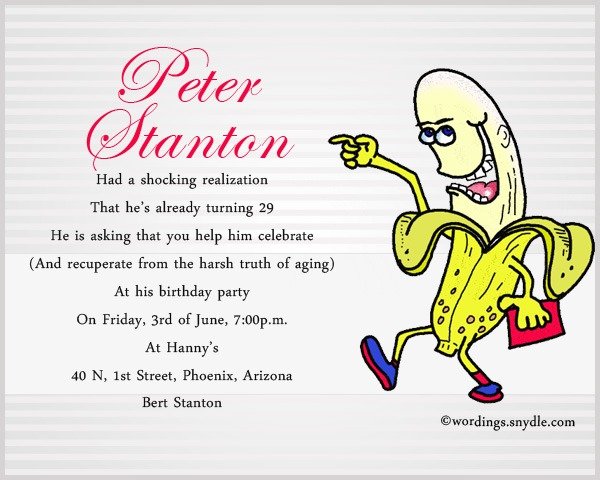 Funny Birthday P Awesome Birthday Party Invite Wording Funny