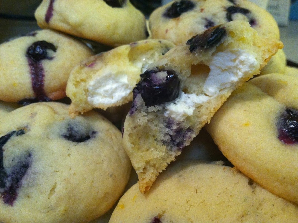 One Couple's Kitchen  Lemon Blueberry Cheesecake Cookies