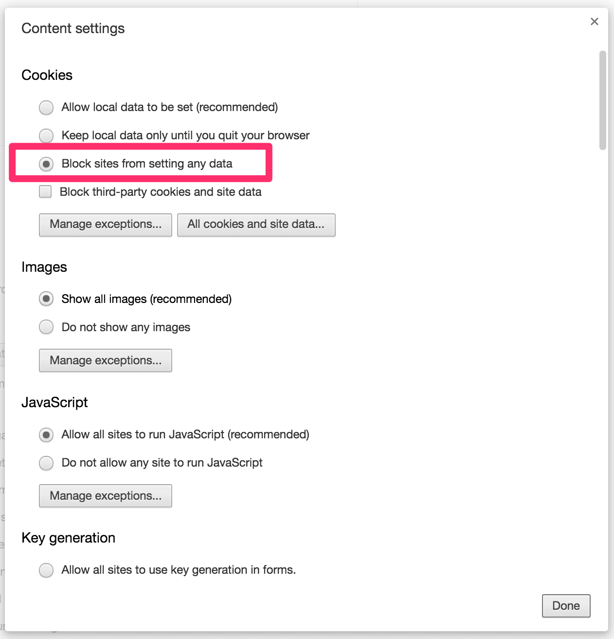 Deny   Disable Localstorage In Chrome