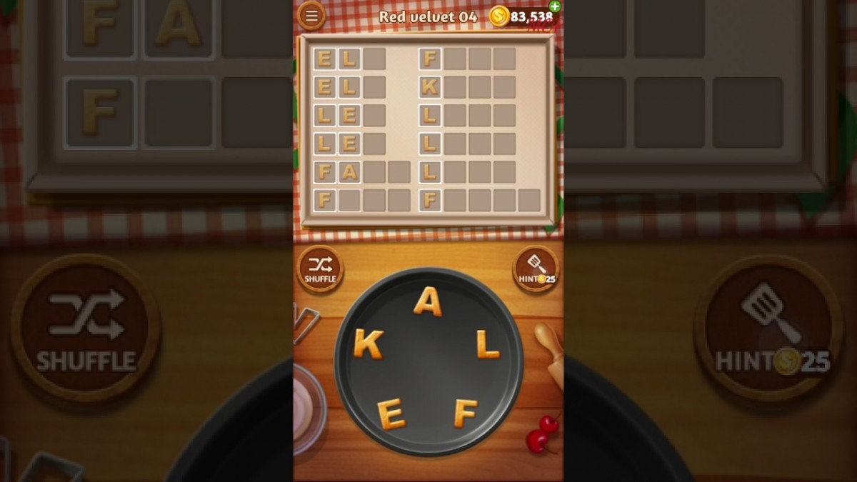 Word Cookies Red Velvet Level 4 Talented Chef Solved